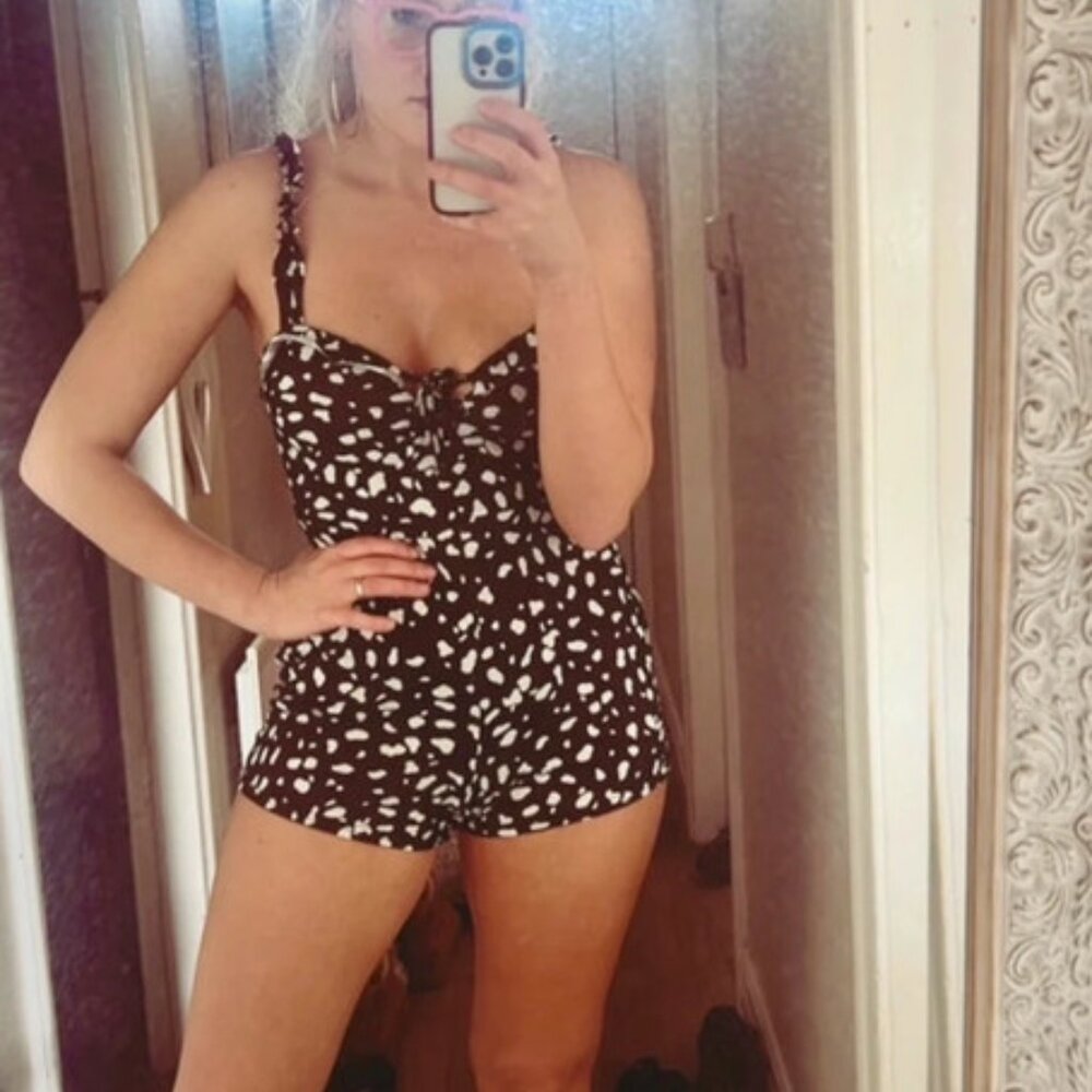 Pretty Little Thing PLT Women’s Black and White Summer Playsuit